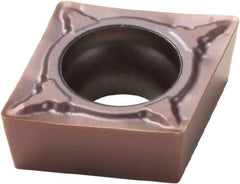 Seco - CCMT32.51 F1 Grade TP1030 Cermet Turning Insert - Uncoated, 80° Diamond, 3/8" Inscr Circle, 5/32" Thick, 1/64" Corner Radius - USA Tool & Supply