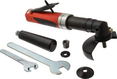 Sioux Tools - 4" Wheel Diam, 12,000 RPM, Pneumatic Angle & Disc Grinder - 3/8-24 Spindle, 35 CFM, Rear Exhaust - USA Tool & Supply