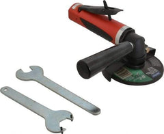 Sioux Tools - 4-1/2" Wheel Diam, 12,000 RPM, Pneumatic Angle & Disc Grinder - 5/8-11 Spindle, 35 CFM, Rear Exhaust - USA Tool & Supply