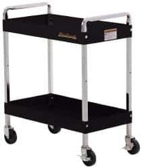 Blackhawk by Proto - 350 Lb Capacity, 30" Wide x 16" Long x 35-1/2" High Standard Utility Cart - 2 Shelf, Steel, Swivel Casters - USA Tool & Supply
