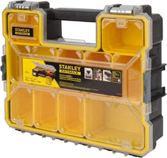 Stanley - 17-1/2" Wide x 14-1/2" High x 4-1/2" Deep, Deep Small Parts Storage Box - Polypropylene Resin Frame, 10 Compartments, 3-1/4" Wide x 3-1/2" High x 4-3/8" Deep Bin - USA Tool & Supply