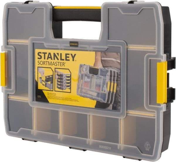 Stanley - 14-39/64" Wide x 2-39/64" High x 11-13/32" Deep, SortMaster Junior - Polypropylene Resin Frame, 14 Compartments - USA Tool & Supply