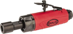Sioux Tools - 1/4" Collet, Straight Handle, Angle Air Die Grinder - 25,000 RPM, Rear Exhaust, 11 CFM, 0.3 hp, 6.21 bar, 1/4 NPT - USA Tool & Supply