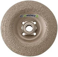 Camel Grinding Wheels - 24 Grit, 4-1/2" Wheel Diam, 1/4" Wheel Thickness, Type 29 Depressed Center Wheel - Diamond, 13,300 Max RPM - USA Tool & Supply