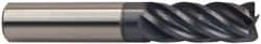 Accupro - 1" Diam 5 Flute Solid Carbide 0.06" Corner Radius End Mill - USA Tool & Supply