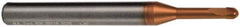 M.A. Ford - 0.6mm Diam, 0.4mm LOC, 2 Flute Solid Carbide Ball End Mill - ALtima 52 Finish, Single End, 50mm OAL, 4mm Shank Diam, Spiral Flute - USA Tool & Supply