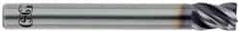OSG - 1/2", 4 Flute, Single End, Solid Carbide, Corner Chamfer End Mill - 5" OAL, 35° Helix, Right Hand Flute, 5/8" LOC, Right Hand Cut - USA Tool & Supply
