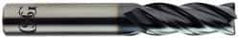 OSG - 1/2", 4 Flute, Single End, Solid Carbide, Corner Chamfer End Mill - 4" OAL, 35° Helix, Right Hand Flute, 1-1/2" LOC, Right Hand Cut - USA Tool & Supply