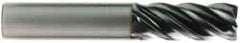 OSG - 1" Diam 5 Flute Solid Carbide 0.06" Corner Radius End Mill - USA Tool & Supply