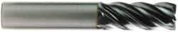 OSG - 1", 5 Flute, Single End, Solid Carbide, 0.03" Corner Radius End Mill - 4" OAL, 35° Helix, Right Hand Flute, 1-1/2" LOC, Right Hand Cut - USA Tool & Supply