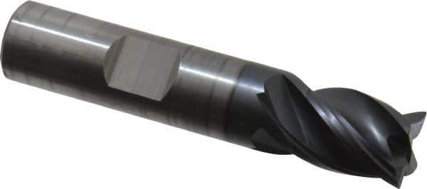OSG - 1/2", 4 Flute, Single End, Solid Carbide, 0.015" Corner Radius End Mill - 2-1/2" OAL, Right Hand Flute, 5/8" LOC, Right Hand Cut - USA Tool & Supply