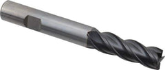 OSG - 1/2", 4 Flute, Single End, Solid Carbide, 0.02" Corner Radius End Mill - 4" OAL, Right Hand Flute, 1-1/2" LOC, Right Hand Cut - USA Tool & Supply