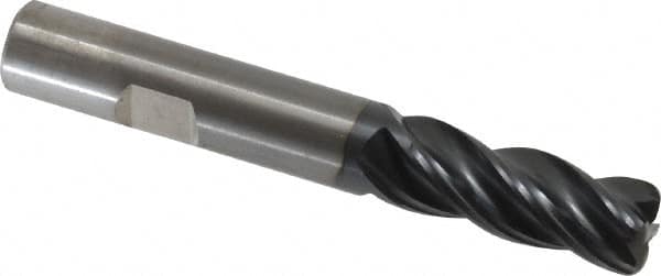 OSG - 1/2" Diam 4 Flute Solid Carbide 0.09" Corner Radius End Mill - USA Tool & Supply