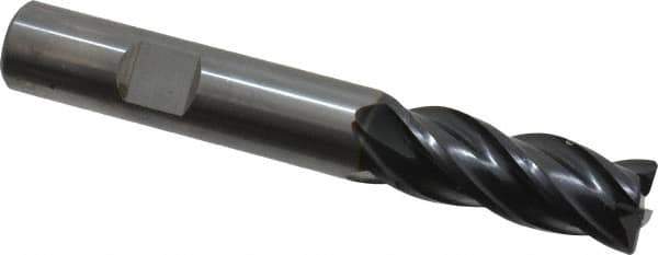 OSG - 1/2", 4 Flute, Single End, Solid Carbide, 0.03" Corner Radius End Mill - 3-1/2" OAL, 35° Helix, Right Hand Flute, 1-1/4" LOC, Right Hand Cut - USA Tool & Supply