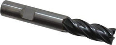 OSG - 1/2", 4 Flute, Single End, Solid Carbide, 0.03" Corner Radius End Mill - 3-1/2" OAL, 35° Helix, Right Hand Flute, 1-1/4" LOC, Right Hand Cut - USA Tool & Supply
