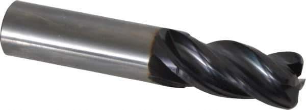OSG - 3/4", 4 Flute, Single End, Solid Carbide, 1/8" Corner Radius End Mill - 4" OAL, 35° Helix, Right Hand Flute, 1-1/2" LOC, Right Hand Cut - USA Tool & Supply