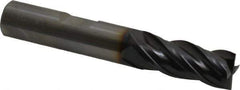 OSG - 7/16", 1" LOC, 7/16" Shank Diam, 2-3/4" OAL, 4 Flute, Solid Carbide Square End Mill - Single End, TiAlN Finish, Spiral Flute, 35° Helix, Centercutting, Right Hand Cut, Right Hand Flute, Series VG441 - USA Tool & Supply