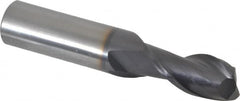 OSG - 11/16", 1-3/8" LOC, 3/4" Shank Diam, 4" OAL, 2 Flute, Solid Carbide Square End Mill - USA Tool & Supply