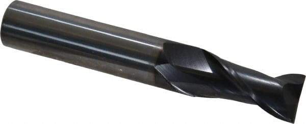 OSG - 14mm, 30mm LOC, 14mm Shank Diam, 89mm OAL, 2 Flute, Solid Carbide Square End Mill - Single End, TiAlN Finish, Spiral Flute, 35° Helix, Centercutting, Right Hand Cut, Right Hand Flute, Series HP421 - USA Tool & Supply