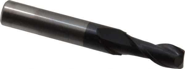 OSG - 9mm, 22mm LOC, 10mm Shank Diam, 70mm OAL, 2 Flute, Solid Carbide Square End Mill - Single End, TiAlN Finish, Spiral Flute, 35° Helix, Centercutting, Right Hand Cut, Right Hand Flute, Series HP421 - USA Tool & Supply