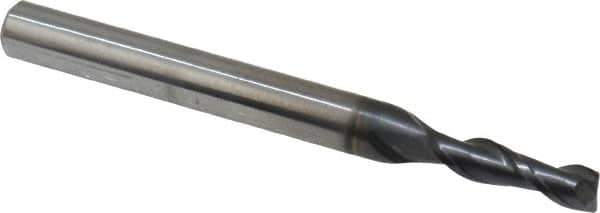 OSG - 9/64", 1/2" LOC, 3/16" Shank Diam, 2" OAL, 2 Flute, Solid Carbide Square End Mill - Single End, TiAlN Finish, Spiral Flute, 35° Helix, Centercutting, Right Hand Cut, Right Hand Flute, Series HP421 - USA Tool & Supply