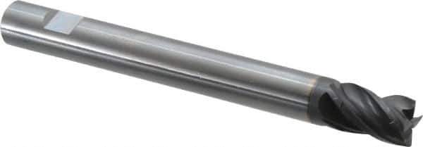 OSG - 3/4", 1" LOC, 3/4" Shank Diam, 7" OAL, 4 Flute, Solid Carbide Square End Mill - Single End, TiAlN Finish, Spiral Flute, 35° Helix, Centercutting, Right Hand Cut, Right Hand Flute, Series VG464 - USA Tool & Supply