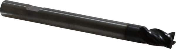 OSG - 3/8", 1/2" LOC, 3/8" Shank Diam, 4" OAL, 4 Flute, Solid Carbide Square End Mill - Single End, TiAlN Finish, Spiral Flute, 35° Helix, Centercutting, Right Hand Cut, Right Hand Flute, Series VG464 - USA Tool & Supply