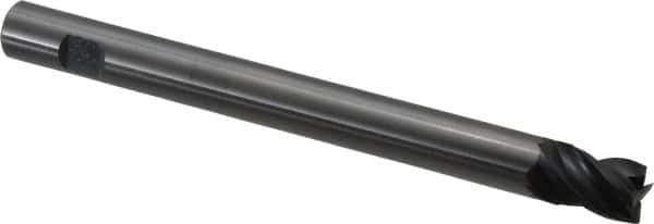 OSG - 5/8", 3/4" LOC, 5/8" Shank Diam, 7" OAL, 4 Flute, Solid Carbide Square End Mill - Single End, TiAlN Finish, Spiral Flute, 35° Helix, Centercutting, Right Hand Cut, Right Hand Flute, Series VG464 - USA Tool & Supply