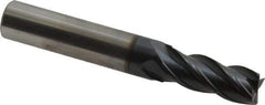 OSG - 11/32", 7/8" LOC, 3/8" Shank Diam, 2-1/2" OAL, 4 Flute, Solid Carbide Square End Mill - Single End, TiAlN Finish, Spiral Flute, 35° Helix, Centercutting, Right Hand Cut, Right Hand Flute, Series HP441 - USA Tool & Supply
