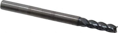 OSG - 7/64", 3/8" LOC, 1/8" Shank Diam, 1-1/2" OAL, 4 Flute, Solid Carbide Square End Mill - Single End, TiAlN Finish, Spiral Flute, 35° Helix, Centercutting, Right Hand Cut, Right Hand Flute, Series HP441 - USA Tool & Supply