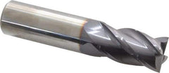 OSG - 22mm, 38mm LOC, 22mm Shank Diam, 102mm OAL, 4 Flute, Solid Carbide Square End Mill - Single End, TiAlN Finish, Spiral Flute, 35° Helix, Centercutting, Right Hand Cut, Right Hand Flute, Series HP441 - USA Tool & Supply