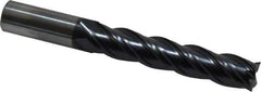 OSG - 1/2", 2-1/2" LOC, 1/2" Shank Diam, 4" OAL, 4 Flute, Solid Carbide Square End Mill - Single End, TiAlN Finish, Spiral Flute, 35° Helix, Centercutting, Right Hand Cut, Right Hand Flute, Series VG441 - USA Tool & Supply