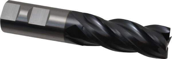 OSG - 1", 2-1/2" LOC, 1" Shank Diam, 5" OAL, 4 Flute, Solid Carbide Square End Mill - Single End, TiAlN Finish, Spiral Flute, 35° Helix, Centercutting, Right Hand Cut, Right Hand Flute, Series VG441 - USA Tool & Supply
