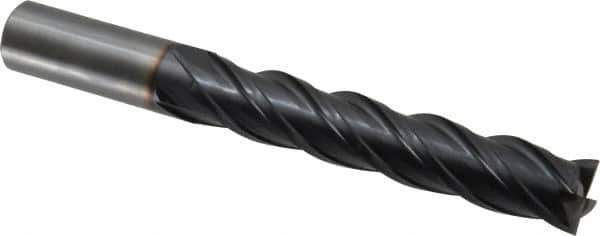 OSG - 3/4", 4" LOC, 3/4" Shank Diam, 6-1/4" OAL, 4 Flute, Solid Carbide Square End Mill - Single End, TiAlN Finish, Spiral Flute, 35° Helix, Centercutting, Right Hand Cut, Right Hand Flute, Series VG441 - USA Tool & Supply