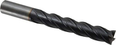 OSG - 3/4", 4" LOC, 3/4" Shank Diam, 6-1/4" OAL, 4 Flute, Solid Carbide Square End Mill - Single End, TiAlN Finish, Spiral Flute, 35° Helix, Centercutting, Right Hand Cut, Right Hand Flute, Series VG441 - USA Tool & Supply