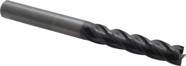 OSG - 5/16", 1-1/4" LOC, 5/16" Shank Diam, 3-1/4" OAL, 4 Flute, Solid Carbide Square End Mill - Single End, TiAlN Finish, Spiral Flute, 35° Helix, Centercutting, Right Hand Cut, Right Hand Flute, Series VG441 - USA Tool & Supply