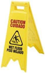 Ability One - Floor Sign - 11X28" YLW WET FLOOR SIGN - USA Tool & Supply