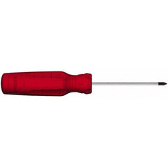 #0, 5-1/4″ OAL, Standard Phillips Screwdriver 2″ Blade Length, Round Shank, Ergonomic Handle