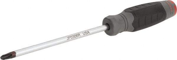 Proto - #3, 10-1/2" OAL, Standard Phillips Screwdriver - 6" Blade Length, Round Shank, Ergonomic Handle - USA Tool & Supply