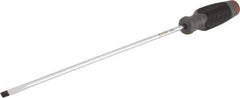 Proto - 413mm OAL Cabinet Slotted Screwdriver - 305mm Blade Length, Round Shank, Ergonomic Handle - USA Tool & Supply