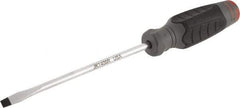 Proto - 260mm OAL Keystone Slotted Screwdriver - 152mm Blade Length, Round Shank, Ergonomic Handle - USA Tool & Supply