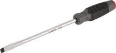 Proto - 324mm OAL Keystone Slotted Screwdriver - 203mm Blade Length, Round Shank, Ergonomic Handle - USA Tool & Supply