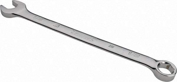 Proto - 1/2" 6 Point Combination Wrench - 15° Head Angle, 7-29/32" OAL, Steel, Chrome Finish - USA Tool & Supply