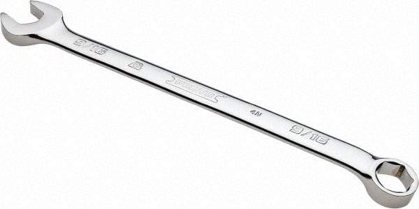 Proto - 9/16" 6 Point Combination Wrench - 15° Offset Angle, 8-5/8" OAL, Steel, Chrome Finish - USA Tool & Supply