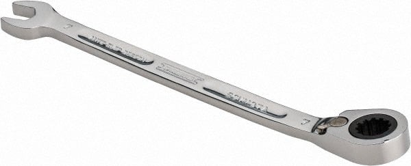 Combination Wrench: 5-5/32'' OAL, Steel, Chrome-Plated