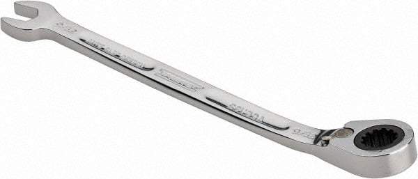 Proto - 9/32" 12 Point Combination Wrench - 15° Head Angle, 5-5/32" OAL, Steel, Chrome Finish - USA Tool & Supply