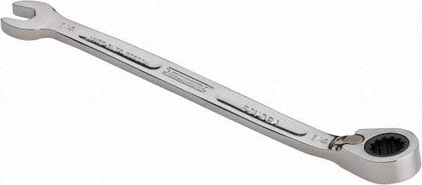 Proto - 1/4" 12 Point Combination Wrench - 15° Head Angle, 4-59/64" OAL, Steel, Chrome Finish - USA Tool & Supply