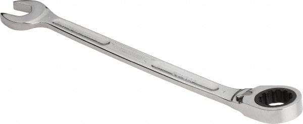 Proto - 1" 12 Point Combination Wrench - 15° Head Angle, 14-1/16" OAL, Steel, Chrome Finish - USA Tool & Supply