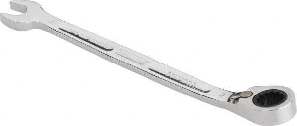 Proto - 8mm 12 Point Combination Wrench - 15° Head Angle, 5-7/16" OAL, Steel, Chrome Finish - USA Tool & Supply