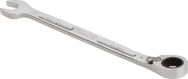 Proto - 11mm 12 Point Combination Wrench - 15° Head Angle, 6-29/64" OAL, Steel, Chrome Finish - USA Tool & Supply